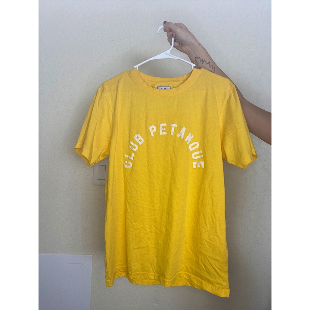 madewell yellow club pentanque t shirt